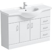 Trader Pallet. 6 x Vanity Units. 1 x Salerno White 1200mm Vanity unit. 1 x Mode Ashida white wall h