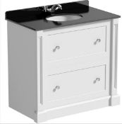 Burghley Matt White 900mm Vanity Unit. RRP £879 With Basin. Basin Not Included. https://victoriaplu