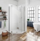 Trader Pallet. 900Mm Frameless Hinged Clear Glass Shower Door Pentagon 900x900mm. 800X1200mm Slate