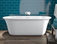 RRP £499. Orchard Elsdon freestanding bath 1630 x 720. Includes Integrated Overflow And Click Clack