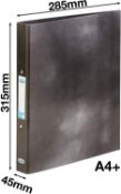 200 x Elba Classy A4+ 2-O Ring Binder, Paper On Board, 20mm Capacity, Black