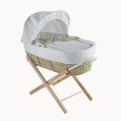Waffle Palm Basket Natural Folding Stand. RRP £45 - GRADE U
