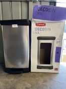 Curver Metal Effect One Touch Deco Bin, 50 Litre. RRP £49.99 - GRADE U