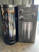 Daewoo Callisto 30L Bin, 39.5cm-Ombre Effect (Black/Silver). RRP £44.99 - GRADE U
