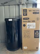 Curver Metal Effect One Touch Deco Bin, 40 Litre. RRP £39.99 - GRADE U