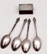 Antique 4 Hallmarked Sterling Silver Apostle Tea Spoons