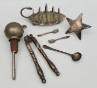 Assorted Silver Plated Items 7 in total. Includes Arts & Craft Style