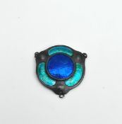 Sterling Silver Charles Horner Chester Enamelled Art Nouveau Pendant