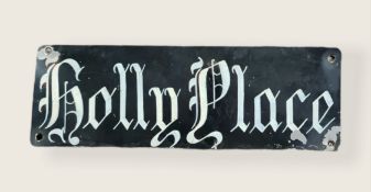 Vintage Tin Name Sign Holly Place