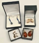 Vintage Earrings 3 Pair Boxed 1 Not Boxed