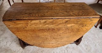 Antique Georgian Oak Drop Leaf Table
