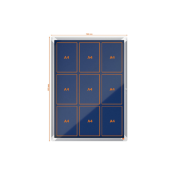 Nobo Pacific Internal Glazed Blue Felt Noticeboards 9 x A4
