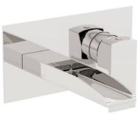 RRP £125. Appears Unused. Mode Cooper wall mounted waterfall basin mixer tap