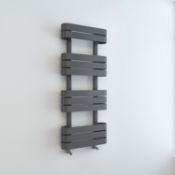 RRP £335. Appears Unused. Compass Designer Towel Rad 800 x 1200mm. Anthracite Finish. Key Features.