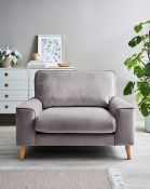 (P) RRP £479. Mallow Loveseat Grey. Discover The Perfect Spot To Curl Up On With The Lush Mallow Lo