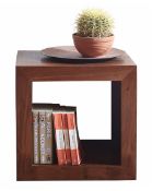 (2L) 2x Items. 1x Java Acacia Wood Cube Dark RRP £69 (HM6418/01). 1x Java Acacia Wood Nest Table Da