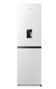 (P) RRP £319. Fridgemaster MC55240MDF Fridge Freezer with Water Dispenser _ White. (SKU: ZV0506/01)