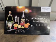COCKTAIL SHAKER SET. RRP £23.99 - GRADE U COCKTAIL SHAKER SET. RRP £23.99 - GRADE U---- Condition: