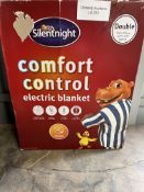 Premium Comfort Double Electric Blanket - Control with 3 Heat Settings. RRP £34.99 - GRADE U Premium