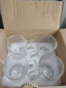 4 Double walled glass mugs. RRP £15 - GRADE U 4 Double walled glass mugs.RRP £15 - GRADE U----