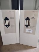 Set of 2 home hendon half lantern pir wall light. RRP £40.00 - GRADE U Set of 2 home hendon half