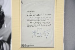 MYRNA LOY Original signature