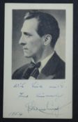 PETER CUSHING original signature