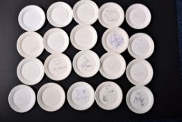 PAPER SIDE PLATES with Original signatures