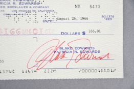 BLAKE EDWARDS & HERBERT LOM Original signatures