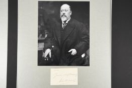Edward VII (1841 - 1910) Original Signature.