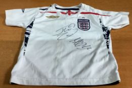 Frank Lampard & John Terry Hand Signed England Baby Sized Shirt
