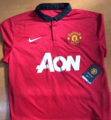 Manchester United Signed Shirt 2013 Rio Ferdinand, Patrice Evra, Ashley Young etc