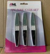 12 x 3 Piece Nail Care Set