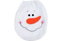 5 x Snowman Toilet Seat Cover, Cistern Cover And Rug Set