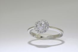 Diamond Ring Set in 18ct White Gold