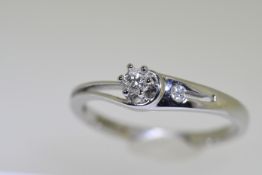 Diamond Ring Set in 18ct White Gold