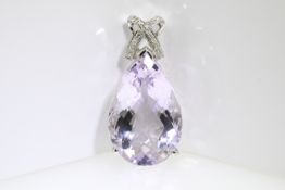 Pendant Pink Amethyst & Diamond