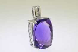 Pendant Amethyst & Diamond