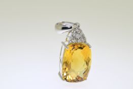Pendant Citrine & Diamond