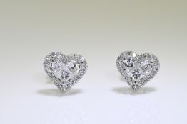 Diamond Earrings Set in 18ct White Gold