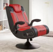 RRP £199.99. X-Rocker Vision Pedestal Chair. Console Compatible, 2.1 Audio Built Into The Back....