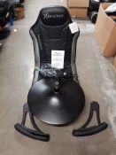 (10F) RRP £299.99. X-Rocker Monsoon RGB 4.1 Neo Motion LED Gaming Chair. (Lot Contains Chair Bod...