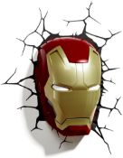 (5N) Lot RRP £175.00. 7x Marvel 3D Deco Light RRP £25.00 Each. (3x Iron Man Mask, 2x Spidey Han...