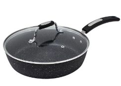 (120/R8) 5x Scoville Saucepan Items. 2x 26cm Saute Pan With 1x Lid. 2x Medium Saucepan, 1x Smal