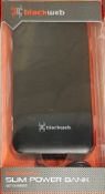 (27/9C) 5x Blackweb Items. 3x Slim Powerbank 15000 Mah RRP £15 Each. 1x QI Wireless Charger Rou