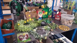 (160/7K) Garden Lot. To Include Faux Plants, Warm White LED 25 Globe Solar Lights, Grow Your Ow