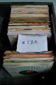 A Collection of Approx. 120 x Vinyl Single Records.
