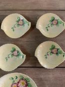 Beautifully Hand Decorated Carlton Wear Yellow Leaf ColleCTion of Seven Items