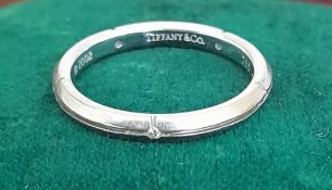 Tiffany & Co 18CT Streamerica White Gold Ring.