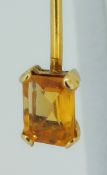 14CT Yellow Gold (585) Citrine Drop Stud Earrings